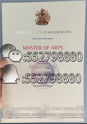 英国顶级名校威斯敏斯特大学毕业证书案例，University of Westminster Diploma